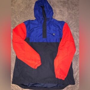 NWOT JACK & JONES COLOR BLOCK ALL WEATHER WINDBREAKER